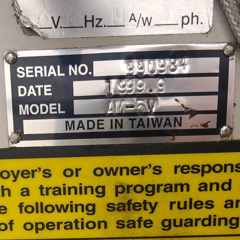Challenger Manual Mill AM-5V, year 1999, SN 990984